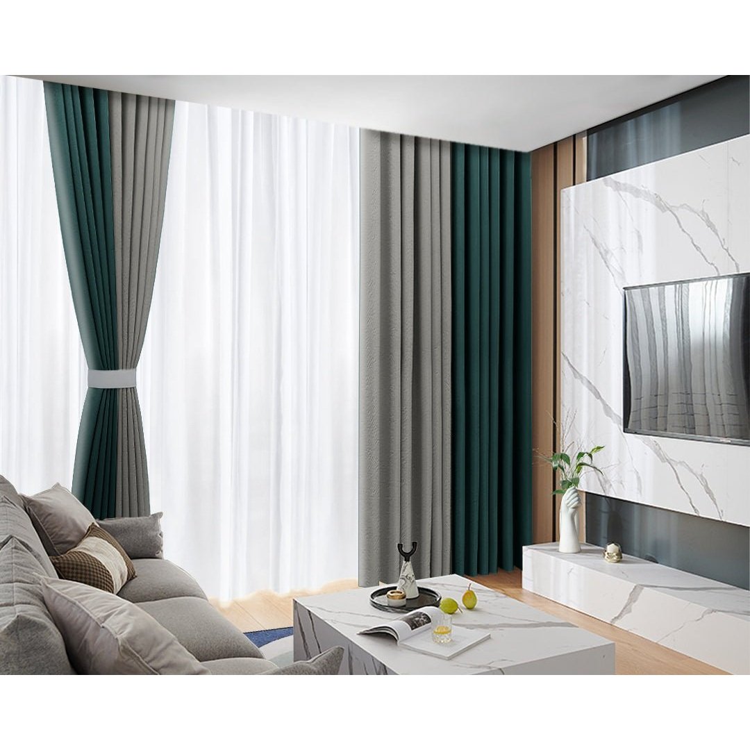 Benica 100% Blackout Curtain - Prussian Blue - Image 3