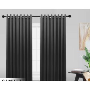 Camilla Semi Blackout Curtain - Dark Brown