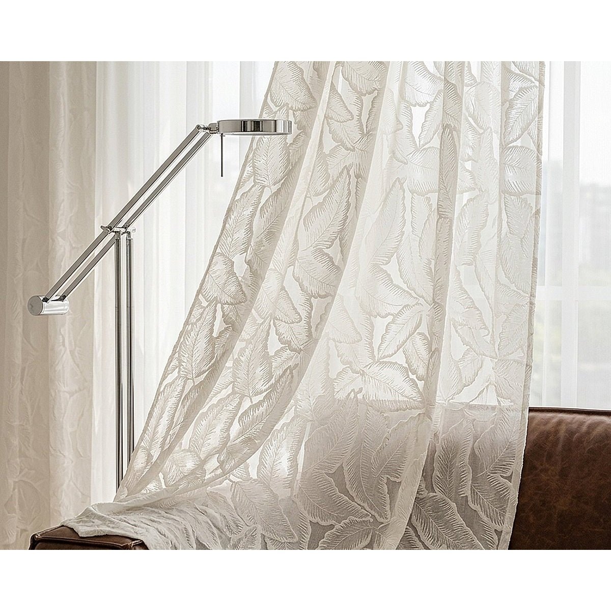Alvera Sheer Curtain / Net Curtain Ready Made - Cangkuk (Hook) / W100 x H140cm - Image 2