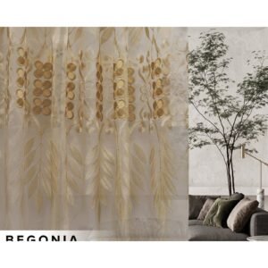 Begonia Sheer Curtain Custom Made - Beige