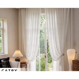 Catpy Sheer Curtain Custom Made - Carbon