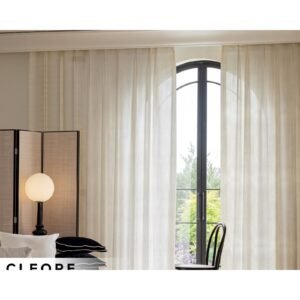 Cleore Sheer Curtain Custom Made - Beige