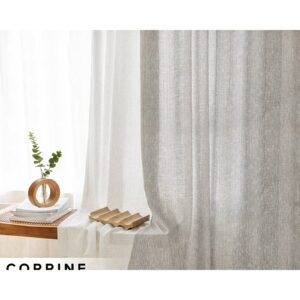 Corrine Sheer Curtain Custom Made - Beige