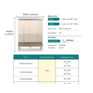 Alessio 35mm Faux Wood Blinds Waterproof Custom Made - Cloudy Grey