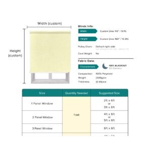 Callisto 100% Blackout Roller Blinds Custom Made - Blue Grey