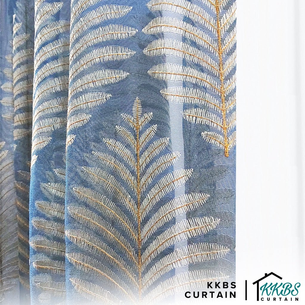 Avarna Sheer Curtain Custom Made - Blue - Anchor Premium Add-On - Image 2